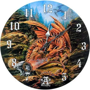 13.25" Wall Clock - Dragons of Runering