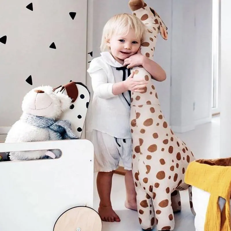 67cm Big Size Simulation Giraffe Plush Toys Soft Stuffed Animal Giraffe Sleeping Doll Toy For Boys Girls Birthday Gift Kids Toy