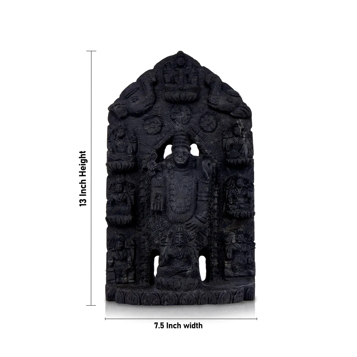 Adbhut Balaji Ashta Lakshmi Shaligram Murti - 13 x 7.5 Inches | Shaligram Idol/ Saligram Murti for Pooja/ 4.300 Kgs