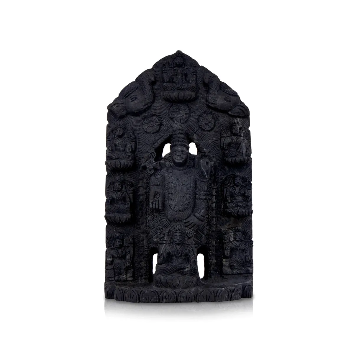 Adbhut Balaji Ashta Lakshmi Shaligram Murti - 13 x 7.5 Inches | Shaligram Idol/ Saligram Murti for Pooja/ 4.300 Kgs