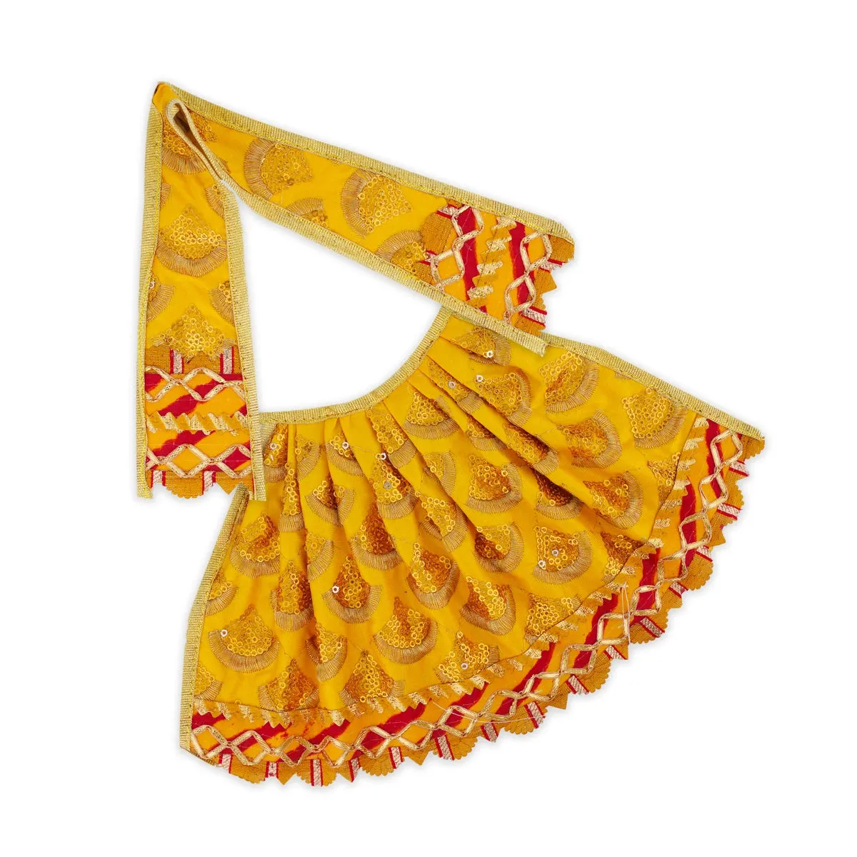 Amman Pavadai - 6 x 11 Inches | Fancy Mata Dress/ Devi Vastra/ Mata Poshak for Deity/ Assorted Colour