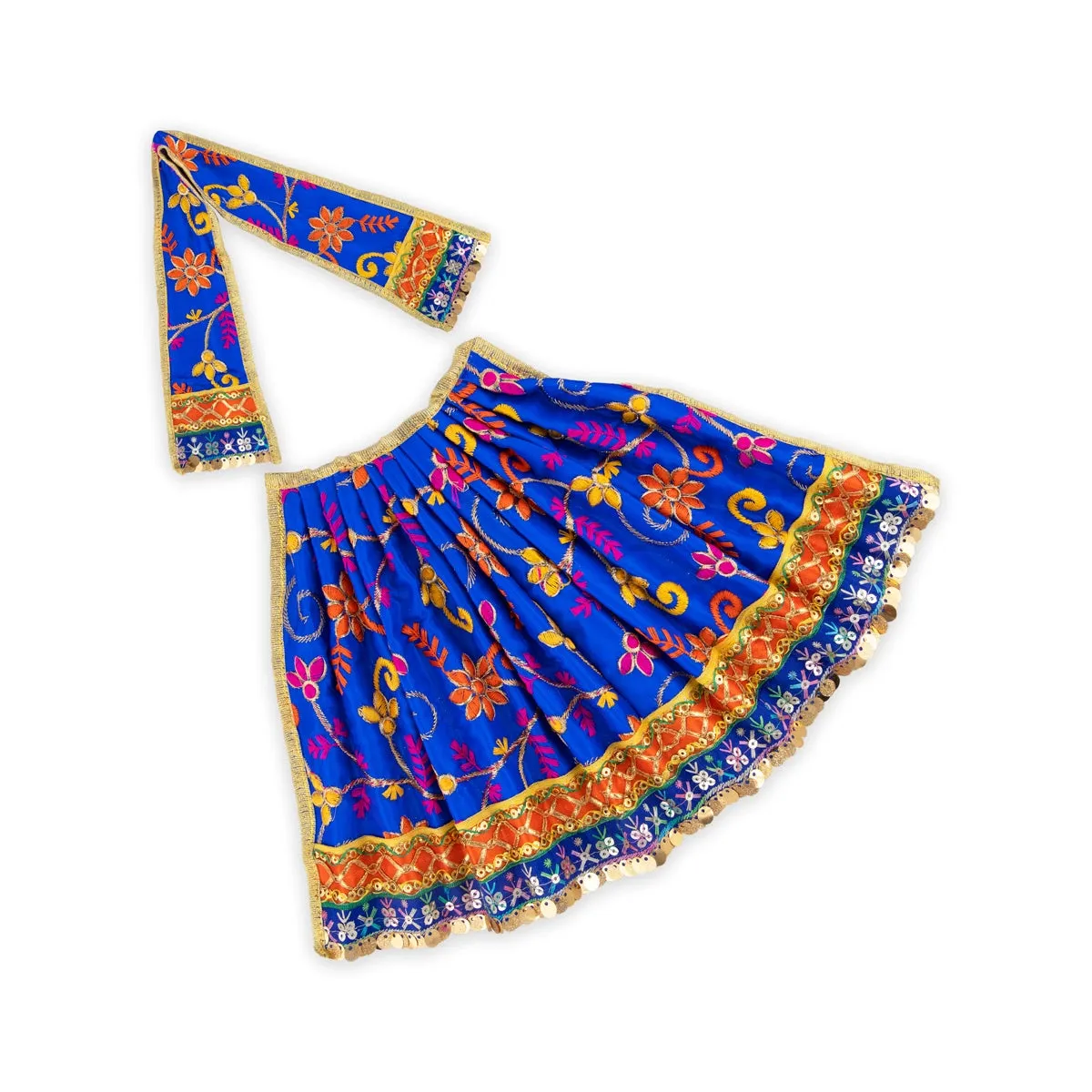 Amman Pavadai - 9 x 16 Inches | Fancy Mata Dress/ Devi Vastra/ Mata Poshak for Deity/ Assorted Colour