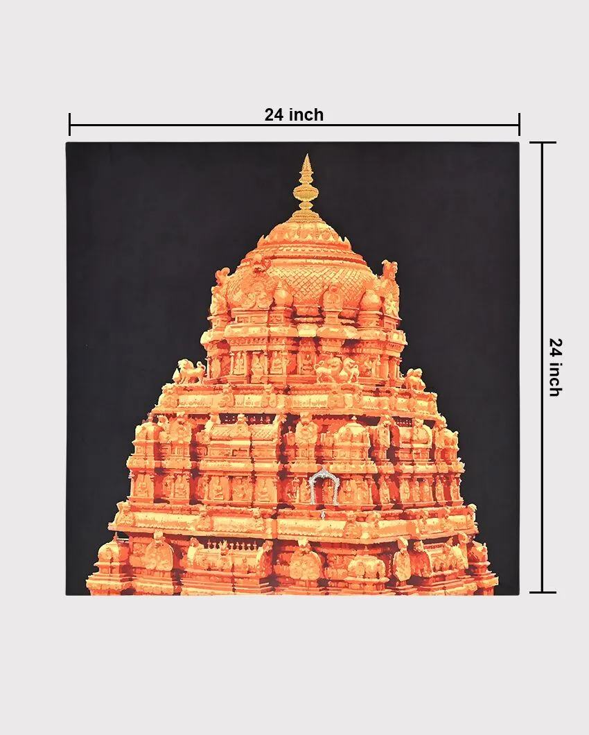 Ananda Nilayam Framed Textile Art | 24 X 24 inches