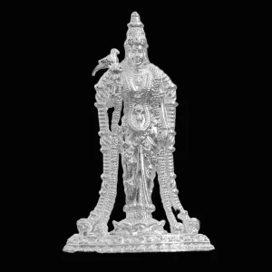 Andal Statue - Silver - 3 Inch | Copper Idol/ Goda Devi Vigraham/ Andal Idol for Pooja