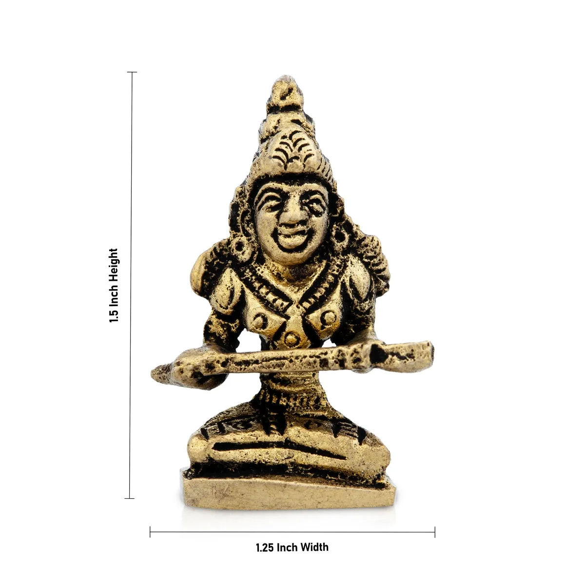 Annapoorani Statue - 1.5 x 1.25 Inches | Brass Idol/ Annapoorani Idol for Pooja/ 35 Gms Approx