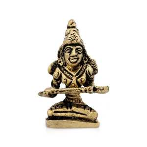 Annapoorani Statue - 1.5 x 1.25 Inches | Brass Idol/ Annapoorani Idol for Pooja/ 35 Gms Approx