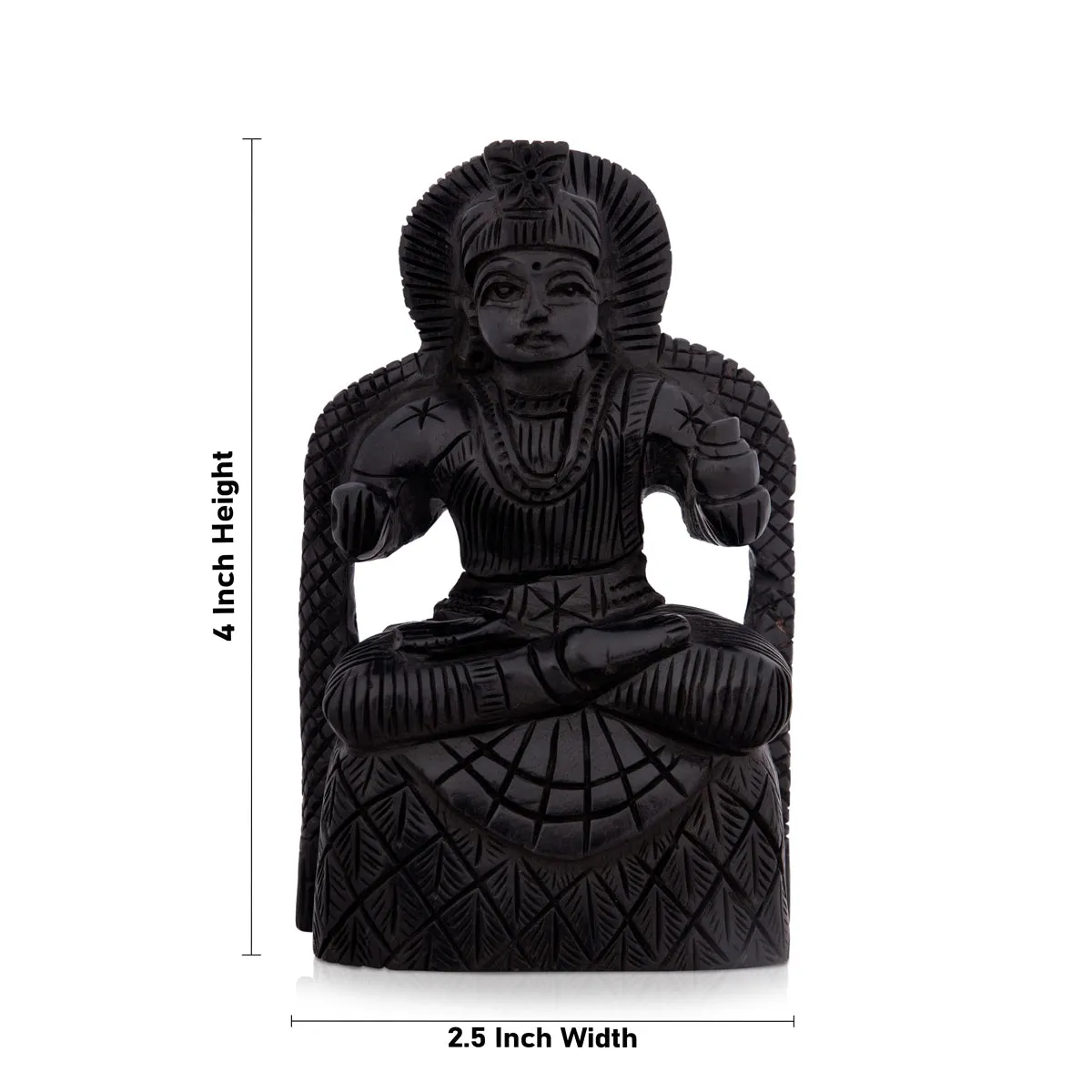 Annapoorani Statue - 4 x 2.5 Inches | Karungali Statue/ Annapoorani Idol for Pooja/ 125 Gms Approx