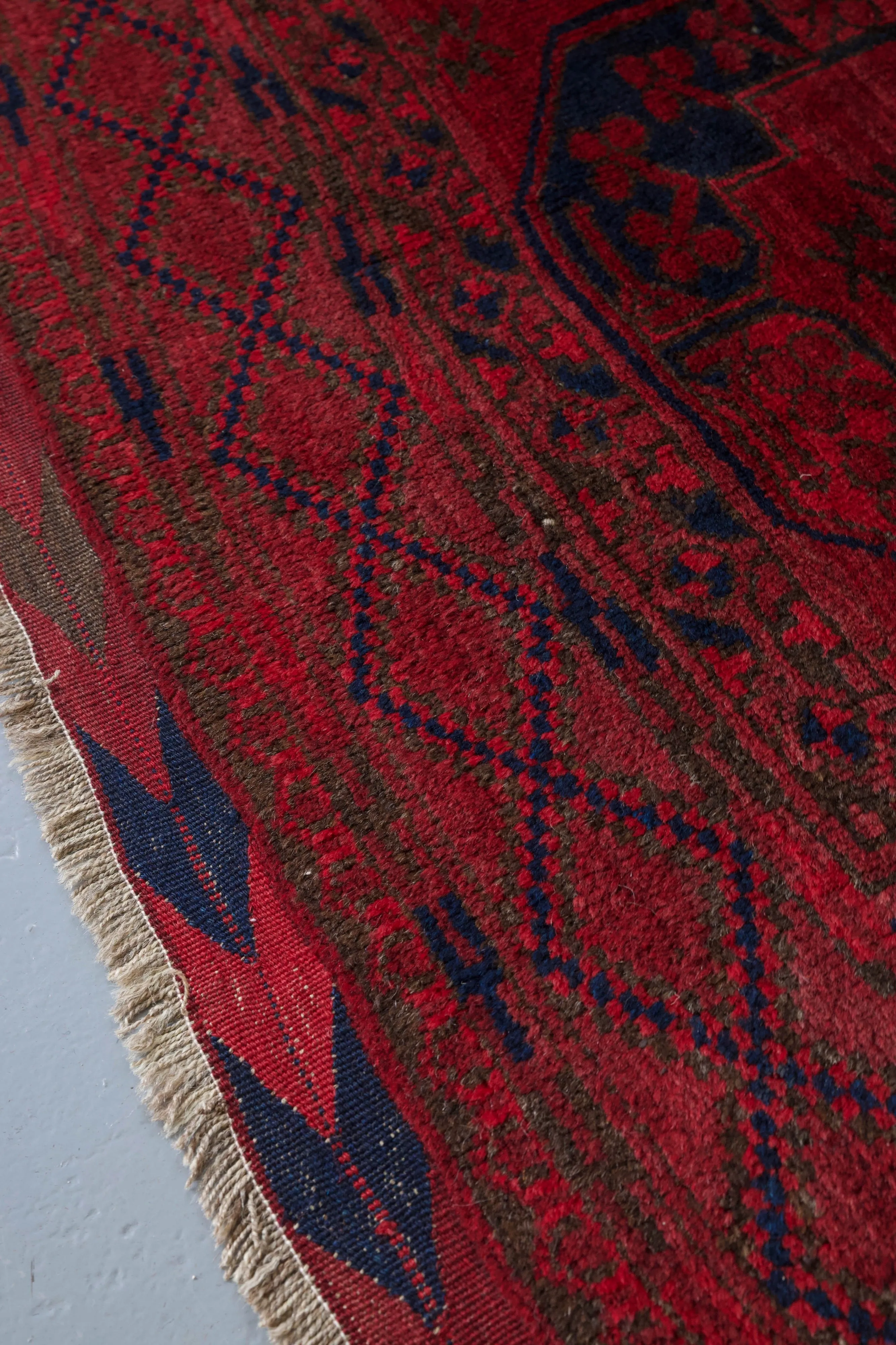 Antique Afghan Turkmen Rug 7' x 11'9"