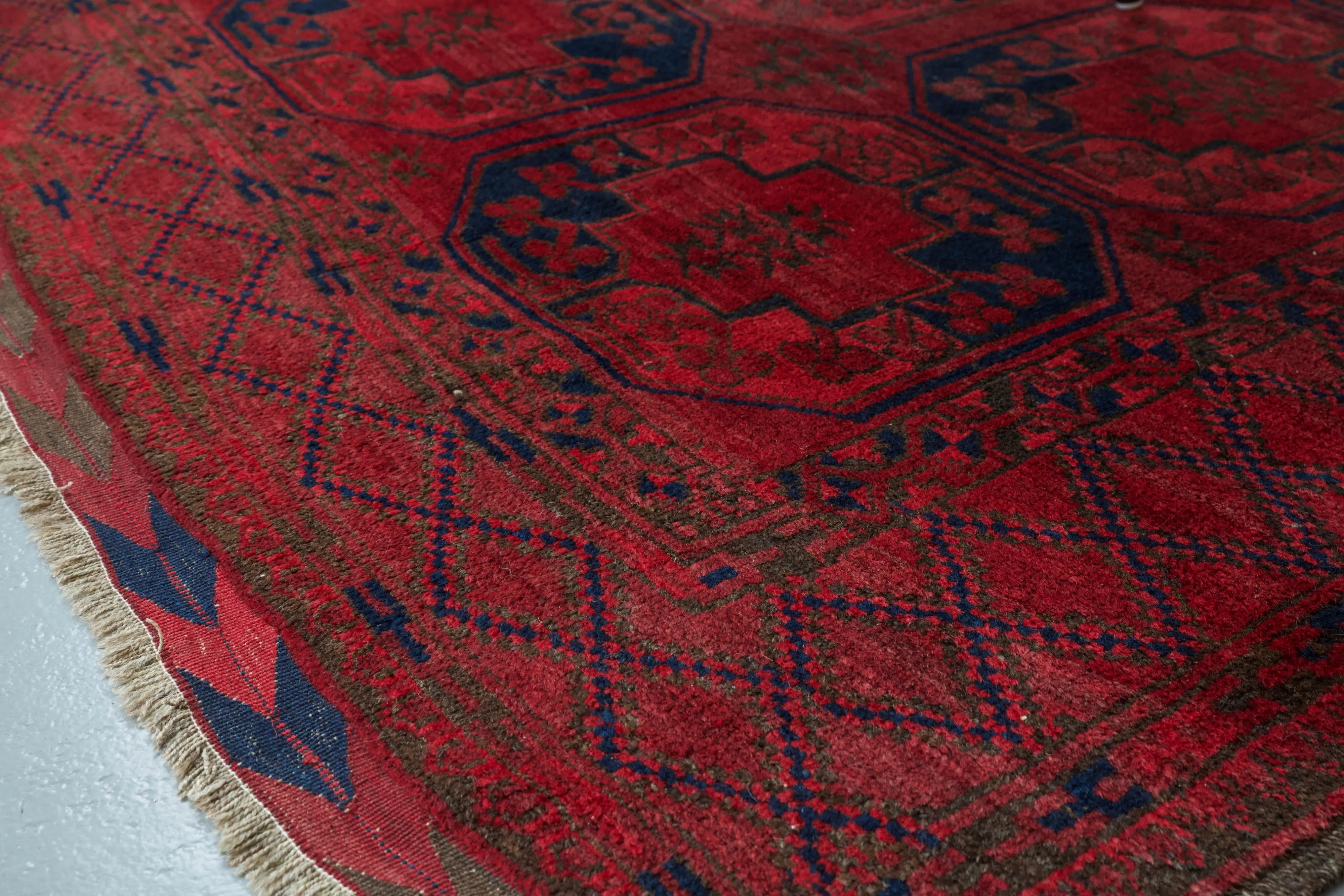 Antique Afghan Turkmen Rug 7' x 11'9"