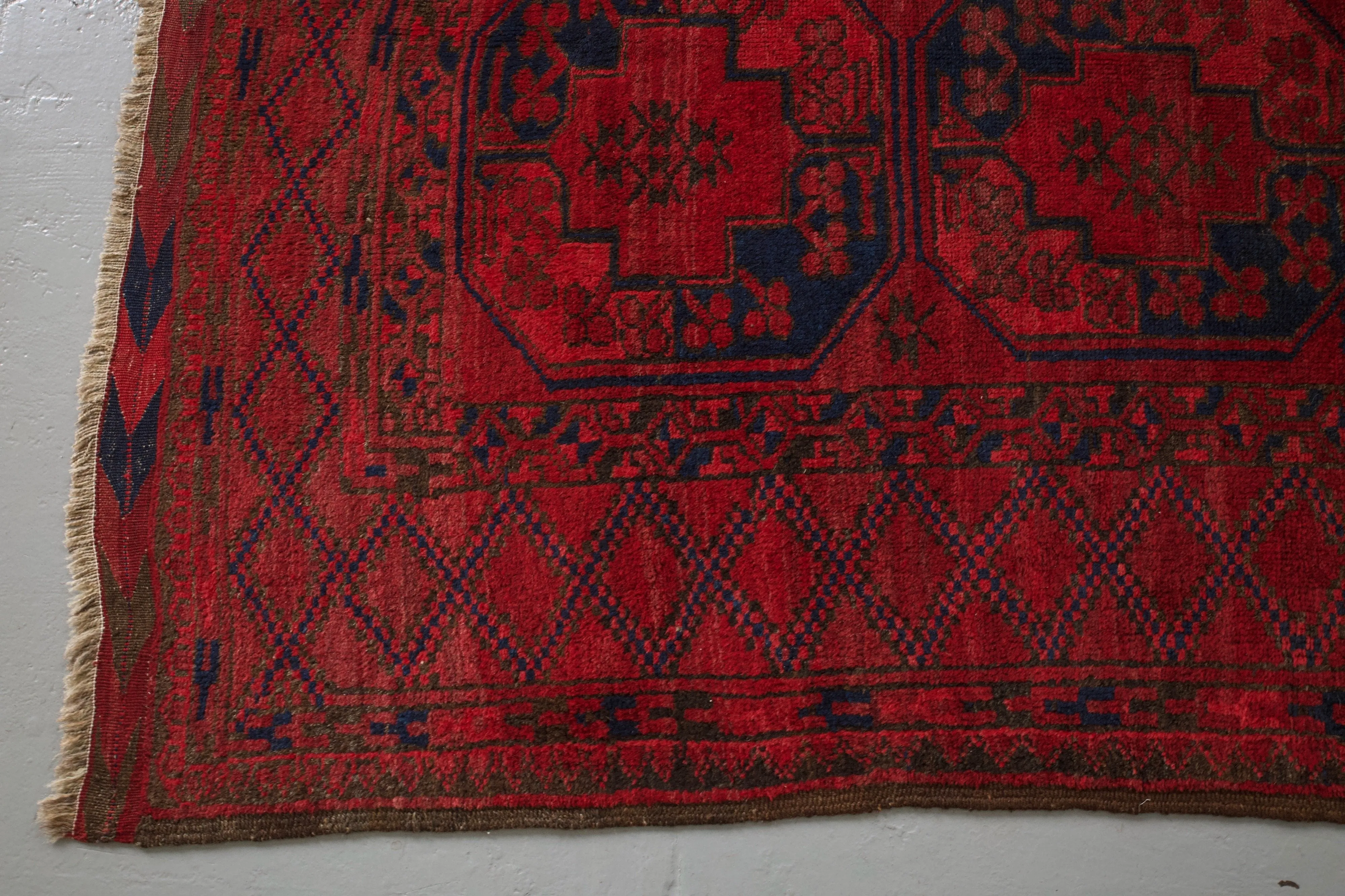 Antique Afghan Turkmen Rug 7' x 11'9"