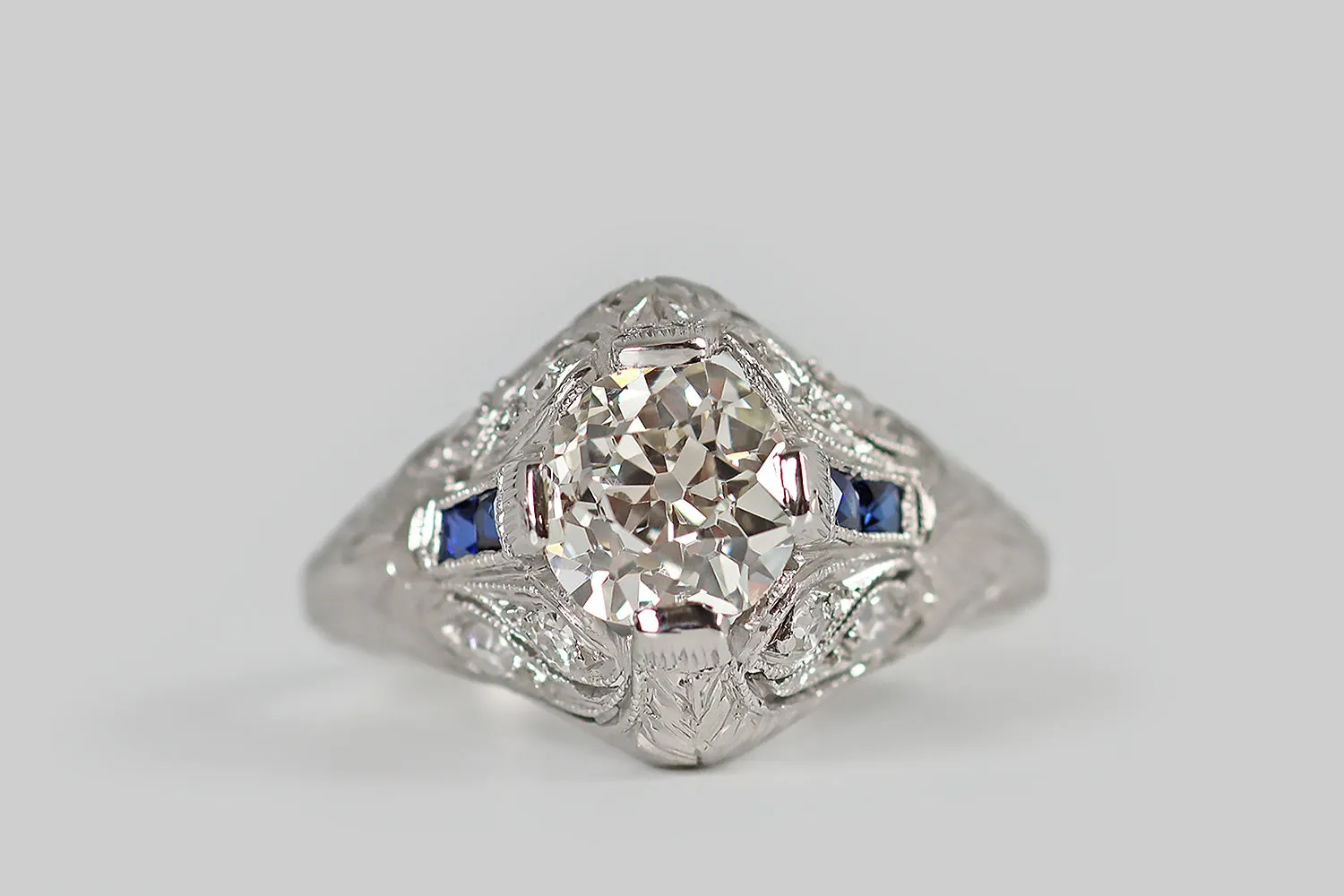 Art Deco 1.2ct OMC Diamond Engagement Ring