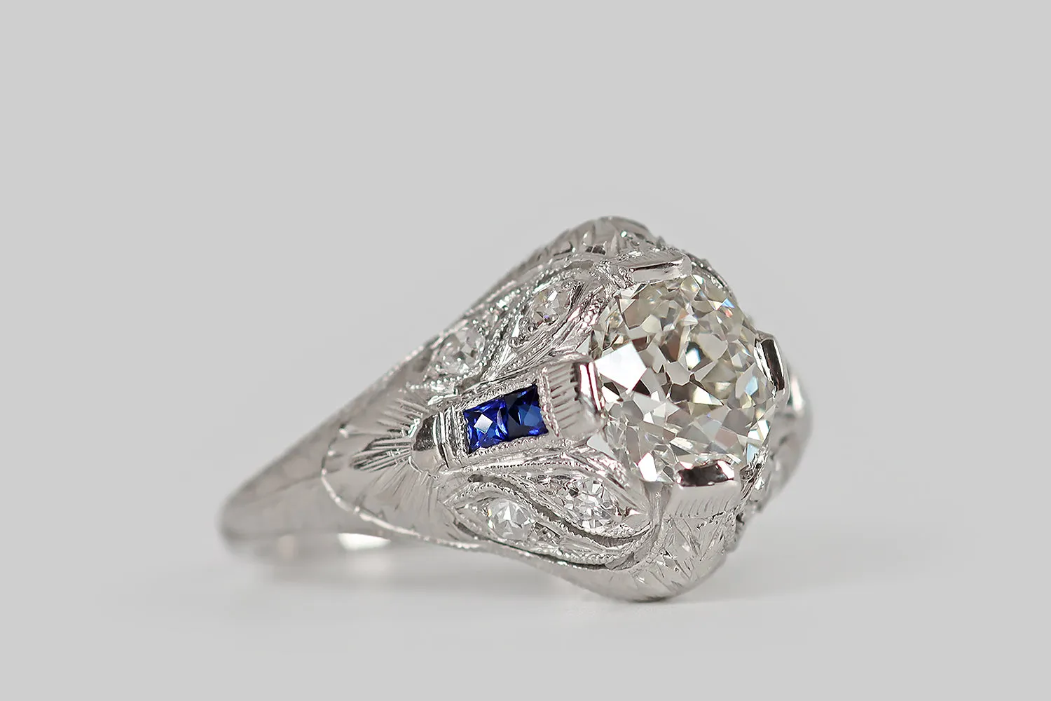 Art Deco 1.2ct OMC Diamond Engagement Ring