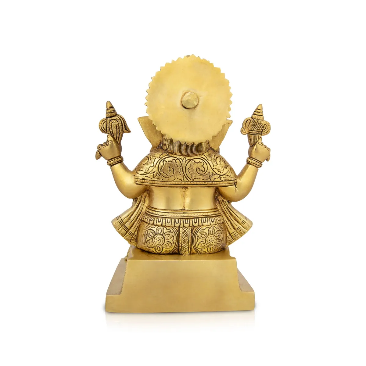 Ashtavinayak Ganesh Murti - 9 x 6 Inches | Antique Brass Idol/ Ganpati Idol/ Vinayaka Statue for Pooja/ 4.740 Kgs