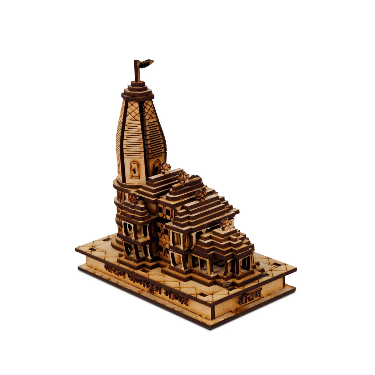 6 x 5.5 Inches LED-Lit Ayodhya Ram Temple Miniature Model