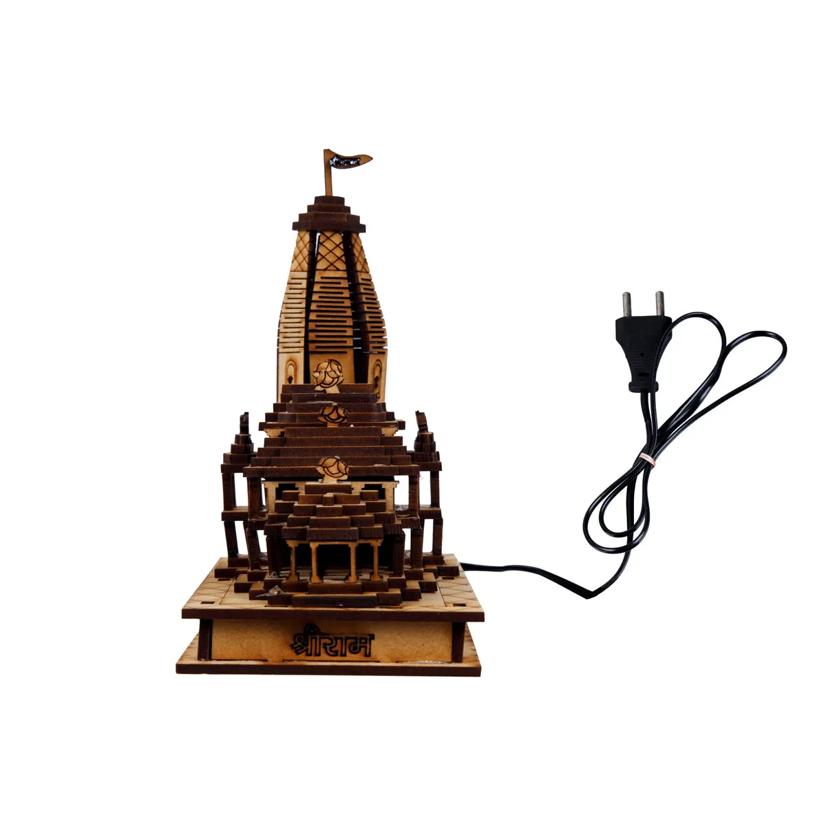 6 x 5.5 Inches LED-Lit Ayodhya Ram Temple Miniature Model