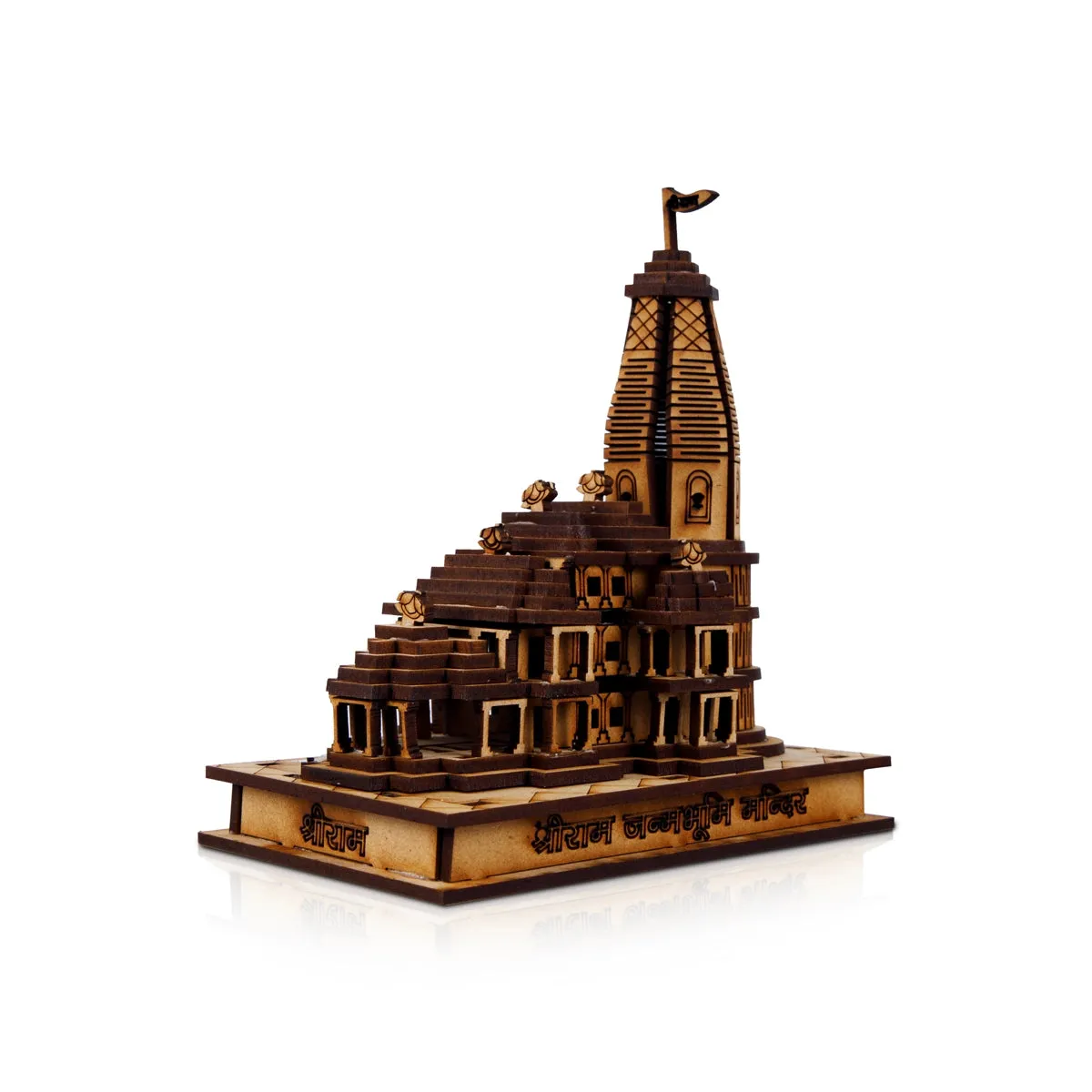 6 x 5.5 Inches LED-Lit Ayodhya Ram Temple Miniature Model