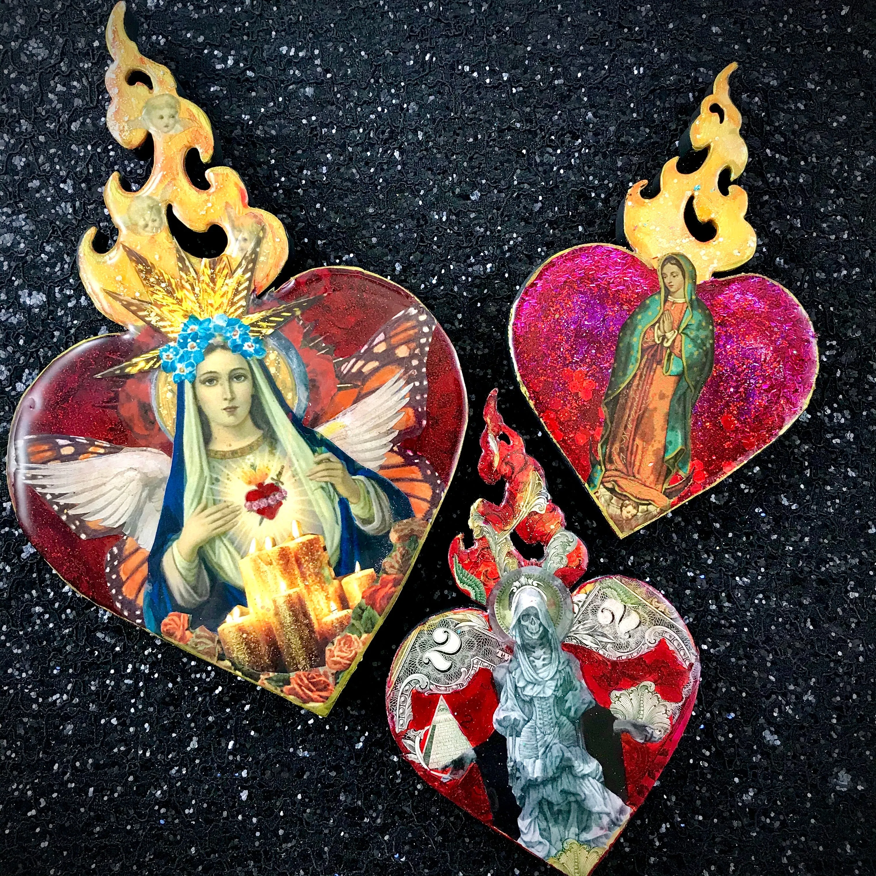 Beloved Sacred Hearts - wall art by Lauren aguilar