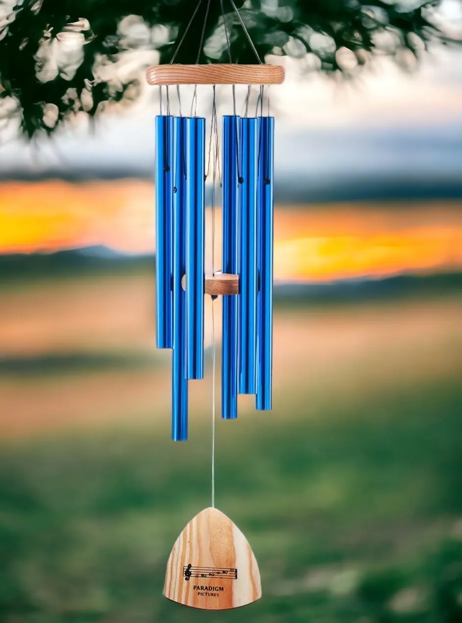 Big Wind Chimes for Home Positive Energy Items for Good Luck (Blue)