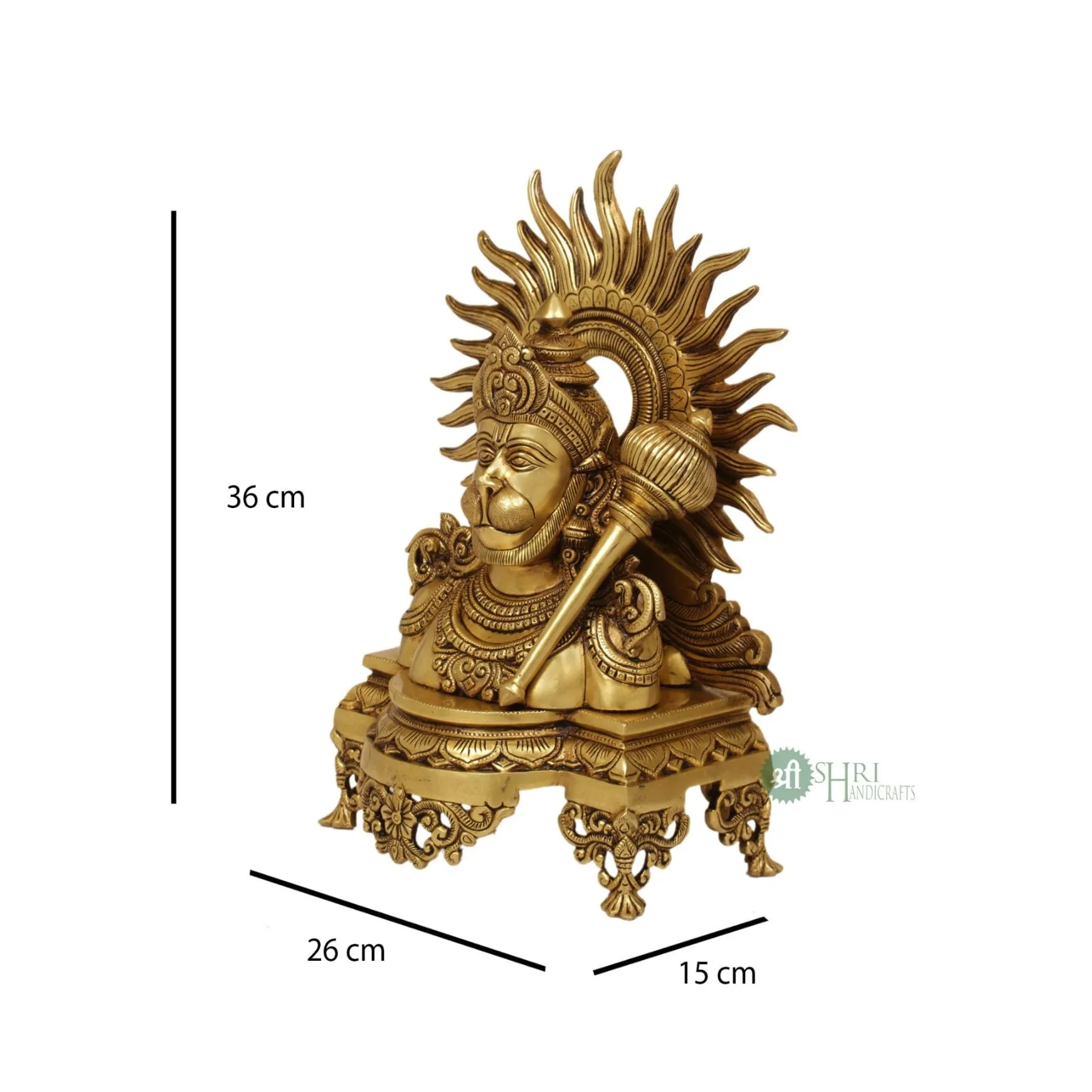 BRASS HANUMAN BUST