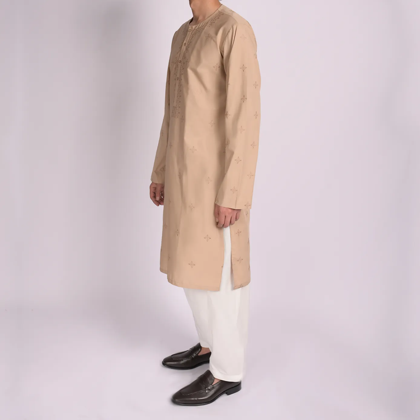 Camel Shalwar Qameez