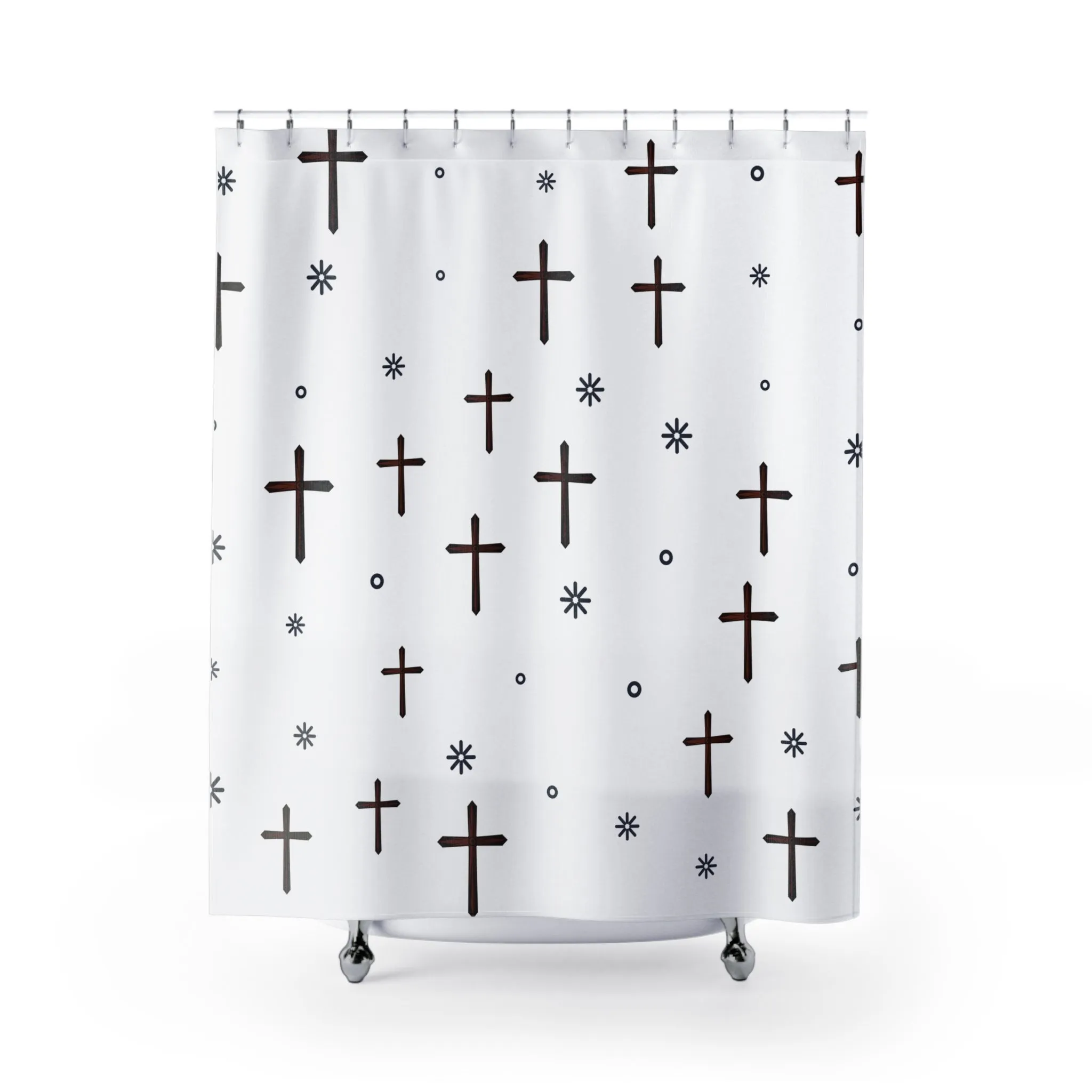 Classic Crosses Shower Curtain