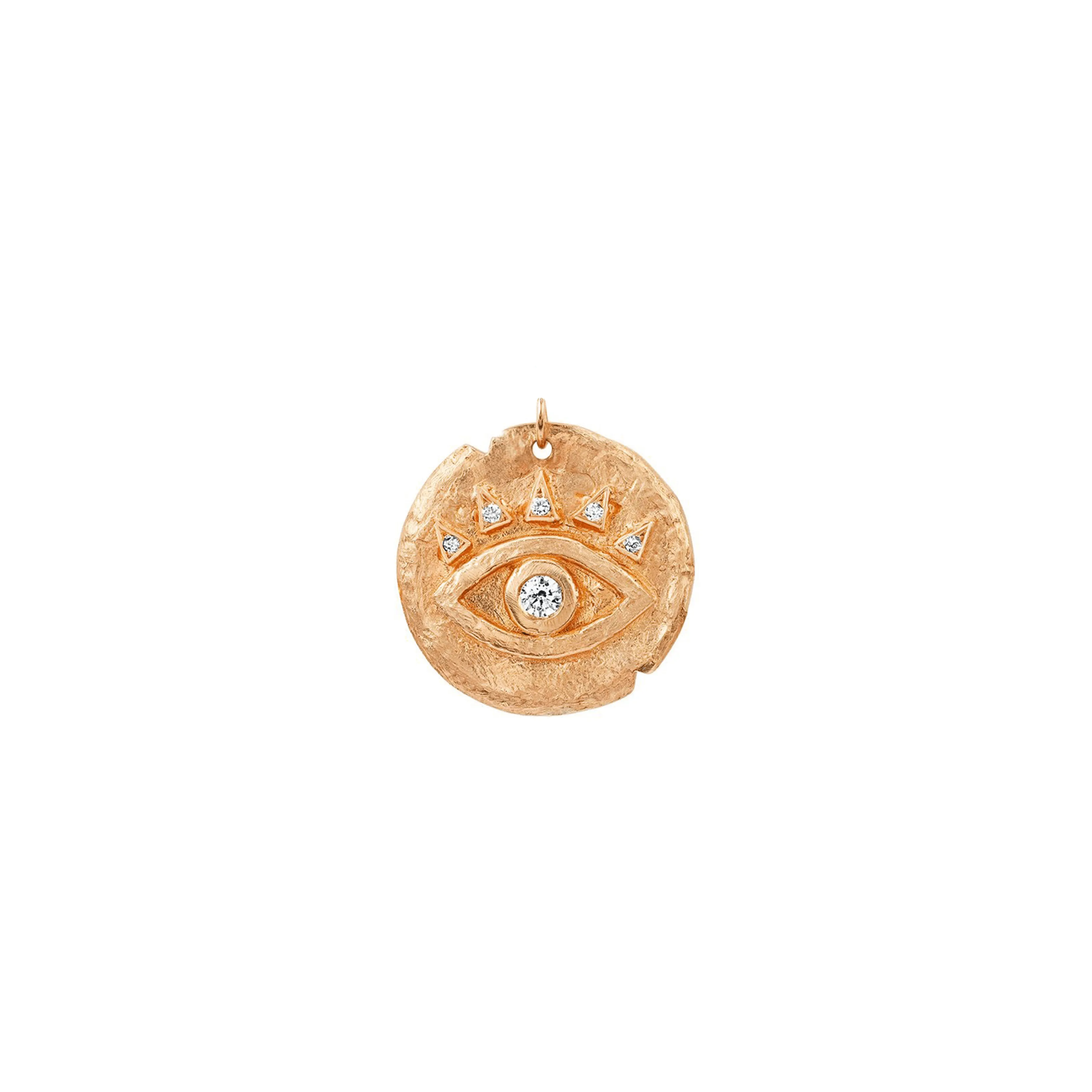 Diamond Baby Eye of Protection Coin Charm