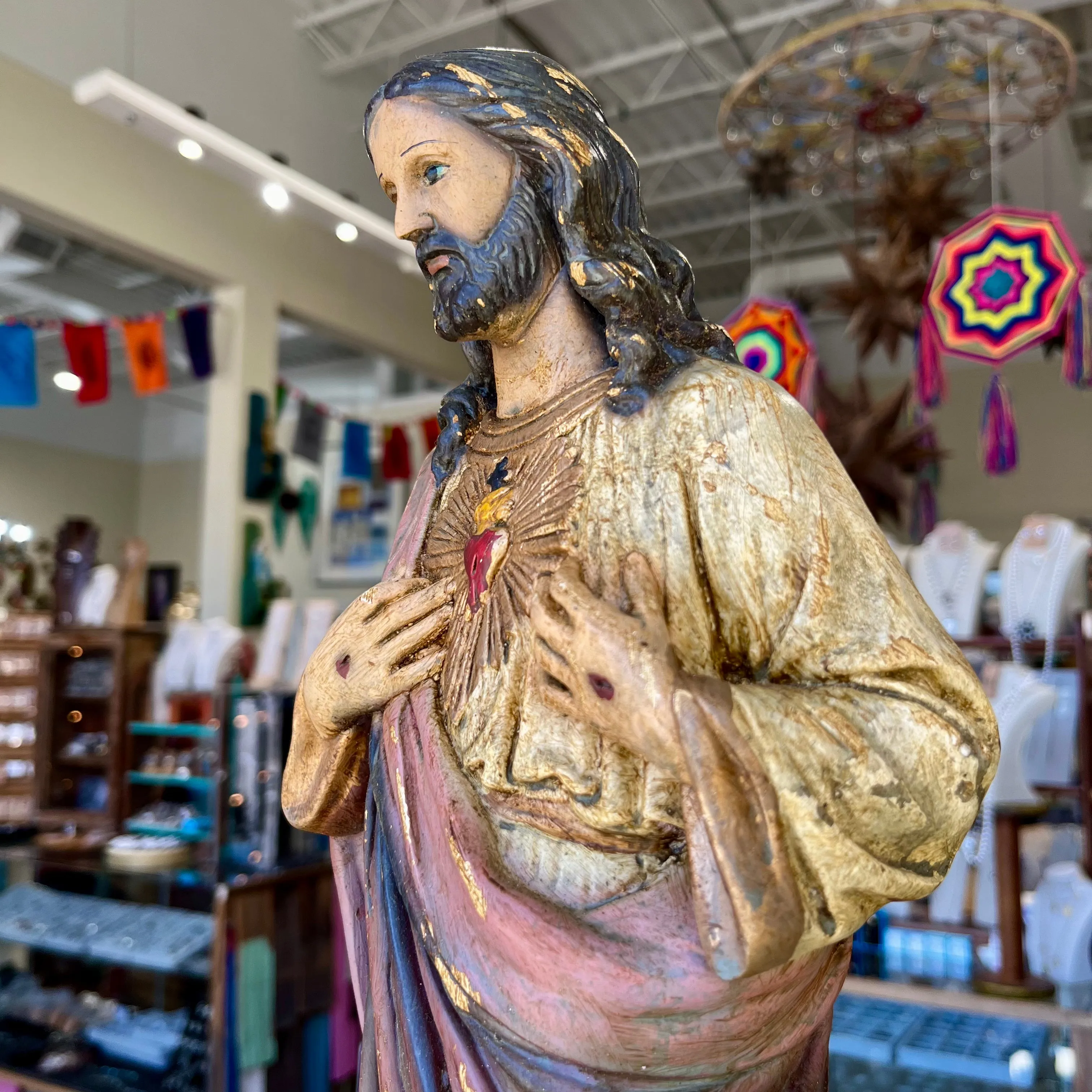 Distressed Sacred Heart of Jesus 20" Statue