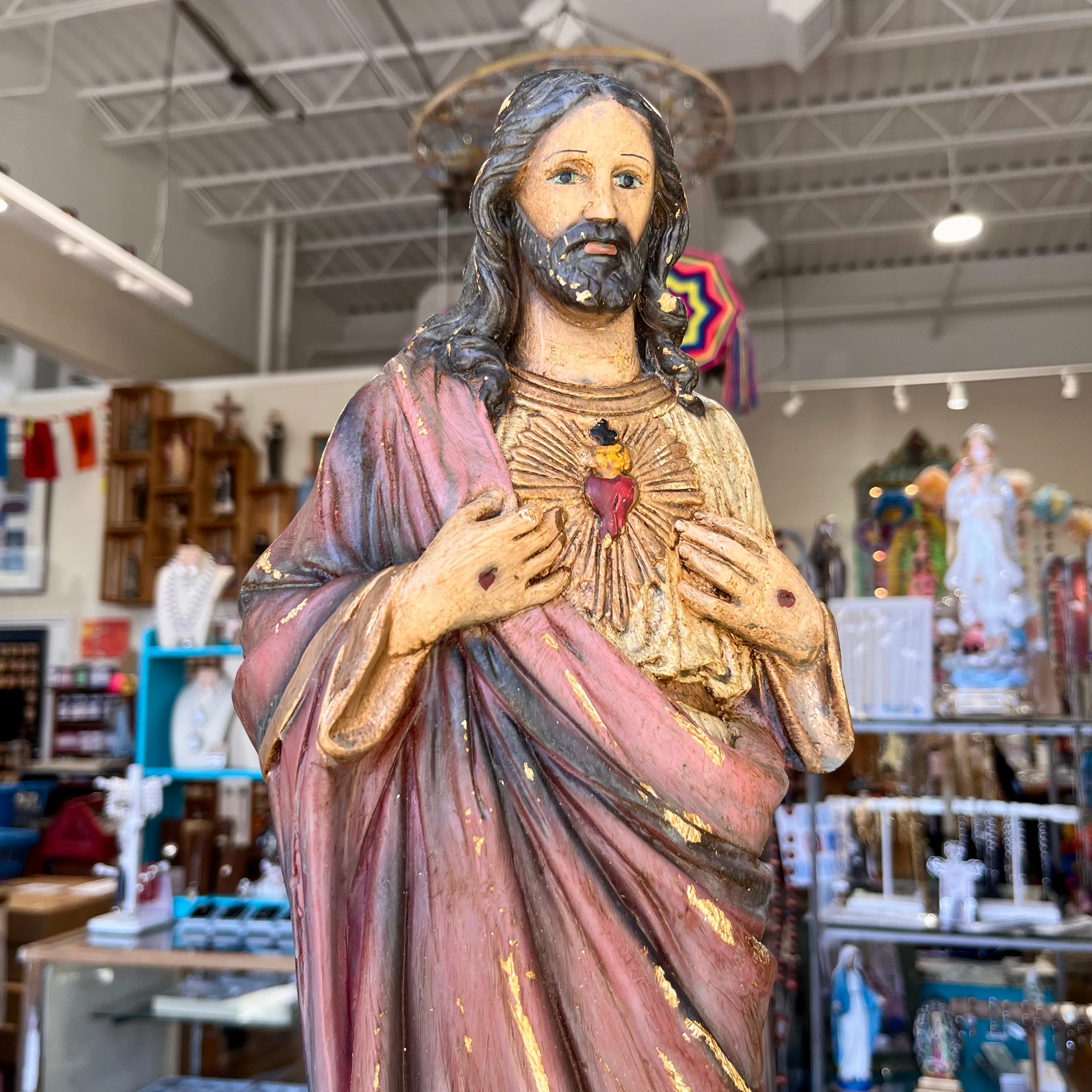 Distressed Sacred Heart of Jesus 20" Statue