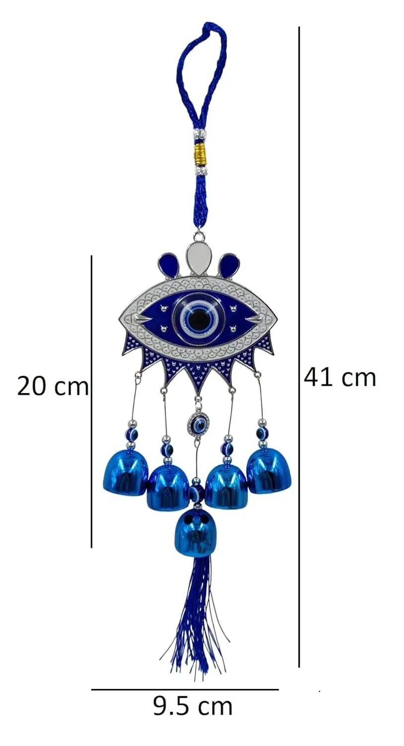 Evil Eye Wind Chimes for Balcony and Home Entrance Decoration, Hanging Bell Charm