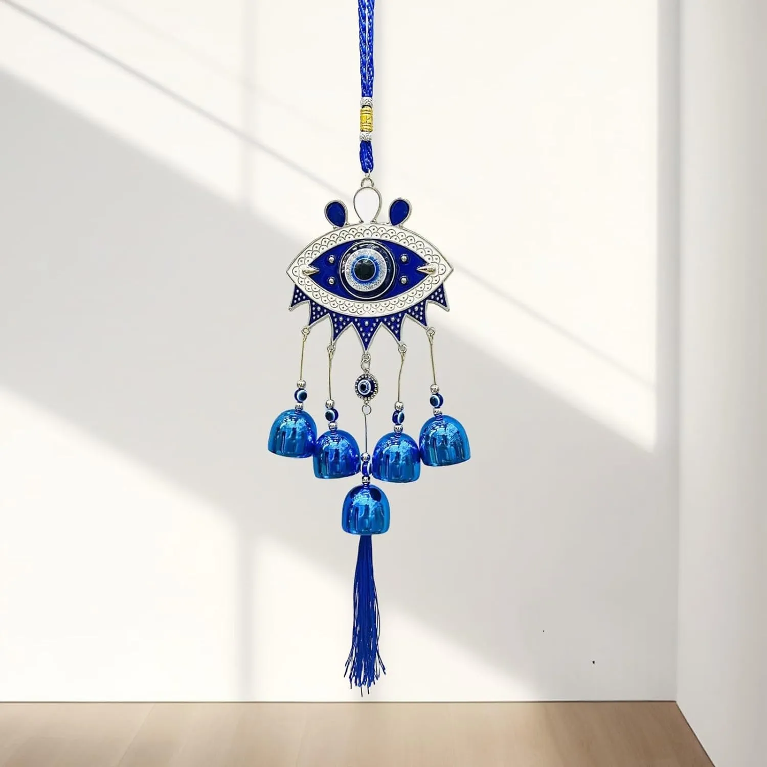 Evil Eye Wind Chimes for Balcony and Home Entrance Decoration, Hanging Bell Charm