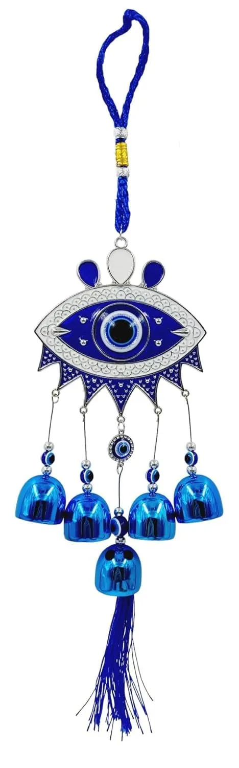 Evil Eye Wind Chimes for Balcony and Home Entrance Decoration, Hanging Bell Charm