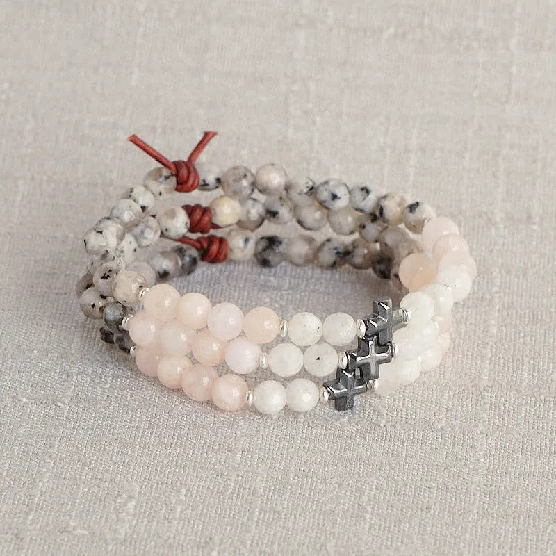 Faith Over Fear Bracelet - Gray | A Mini Meaningful Bracelet