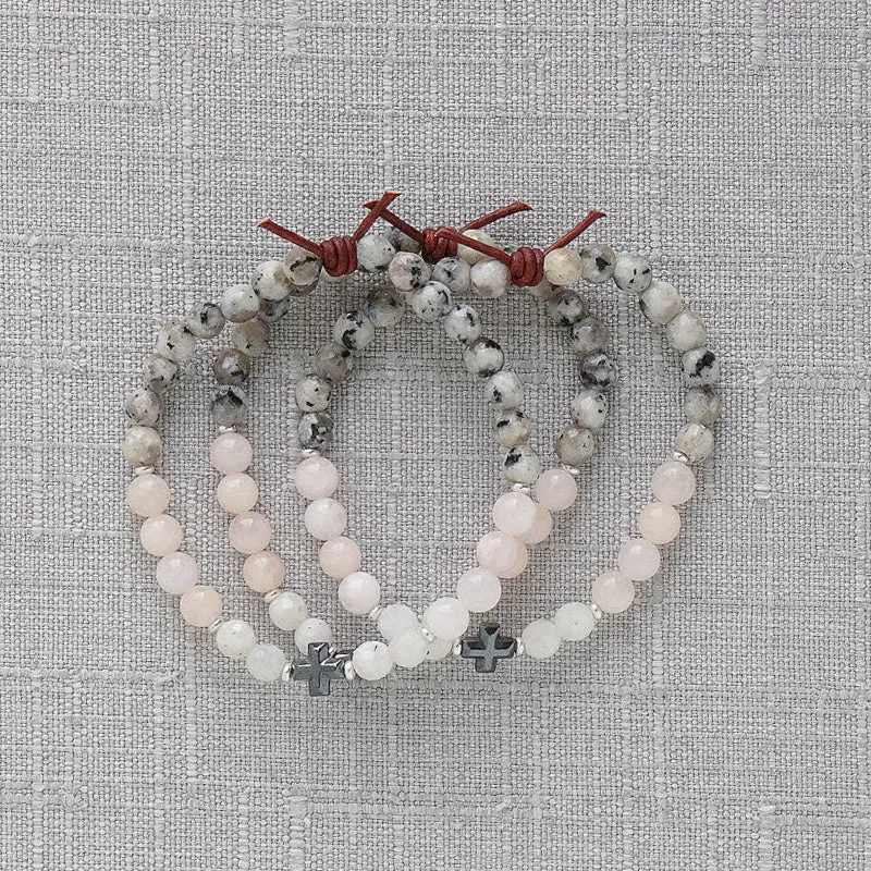 Faith Over Fear Bracelet - Gray | A Mini Meaningful Bracelet