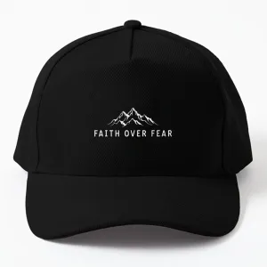 Faith Over Fear Jesus God Mountains Religious Christian Cap