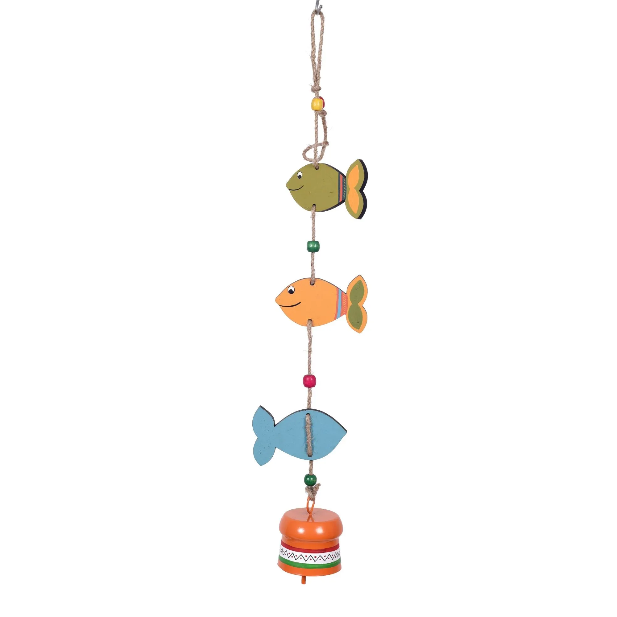 Fish Trinity Hand Painted Windchime (3.5x2.5x21)