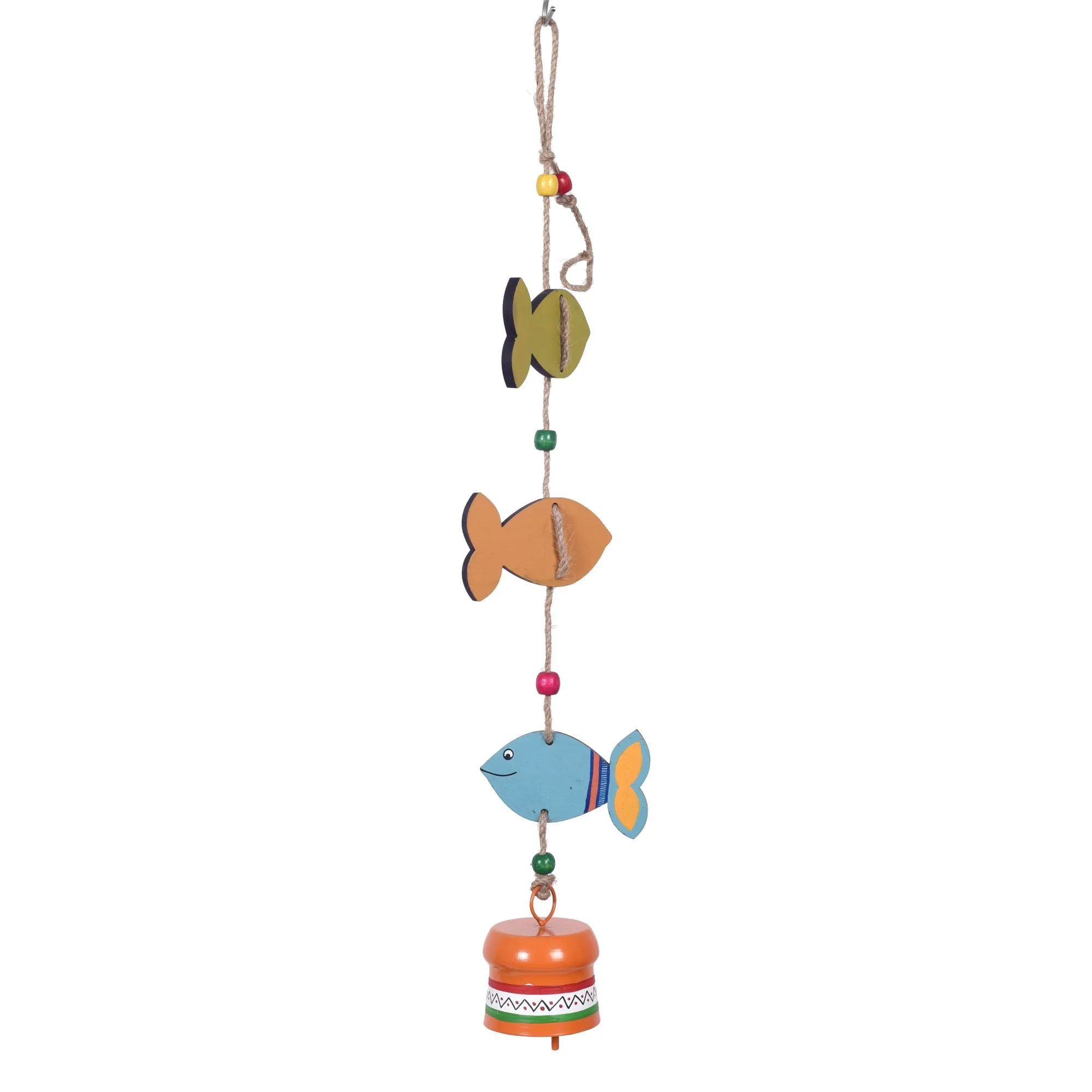 Fish Trinity Hand Painted Windchime (3.5x2.5x21)