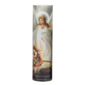 Guardian Angel Flickering LED Prayer Candle with Automatic Timer (WS)