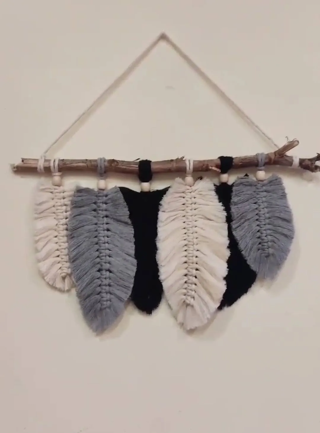 Handmade Bohemian Feather Macrame