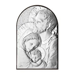 HOLY FAMILY - RELIGIOUS PICTURE - SILVER