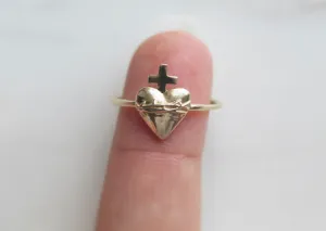 Holy Heart™ Sacred Heart Ring in 14k Gold