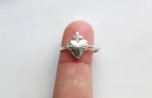 Holy Heart™ Sacred Heart Ring in 925 Sterling Silver