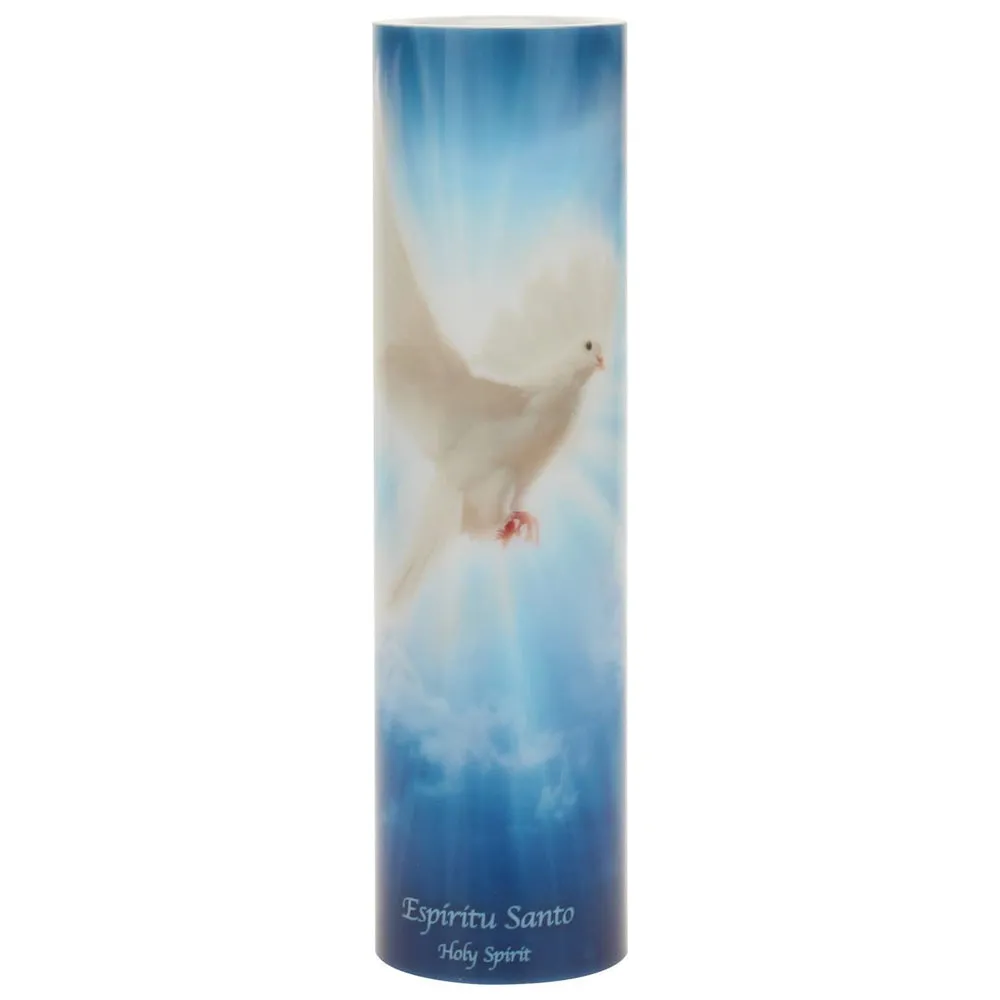 Holy Spirit Flickering Lifelike LED Prayer Candle with Timer (WS)