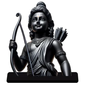 Indianara Ram Lalla MDF Cutout Idol Statue, 24 cm x 20 cm, Home Decor, Divine Gift