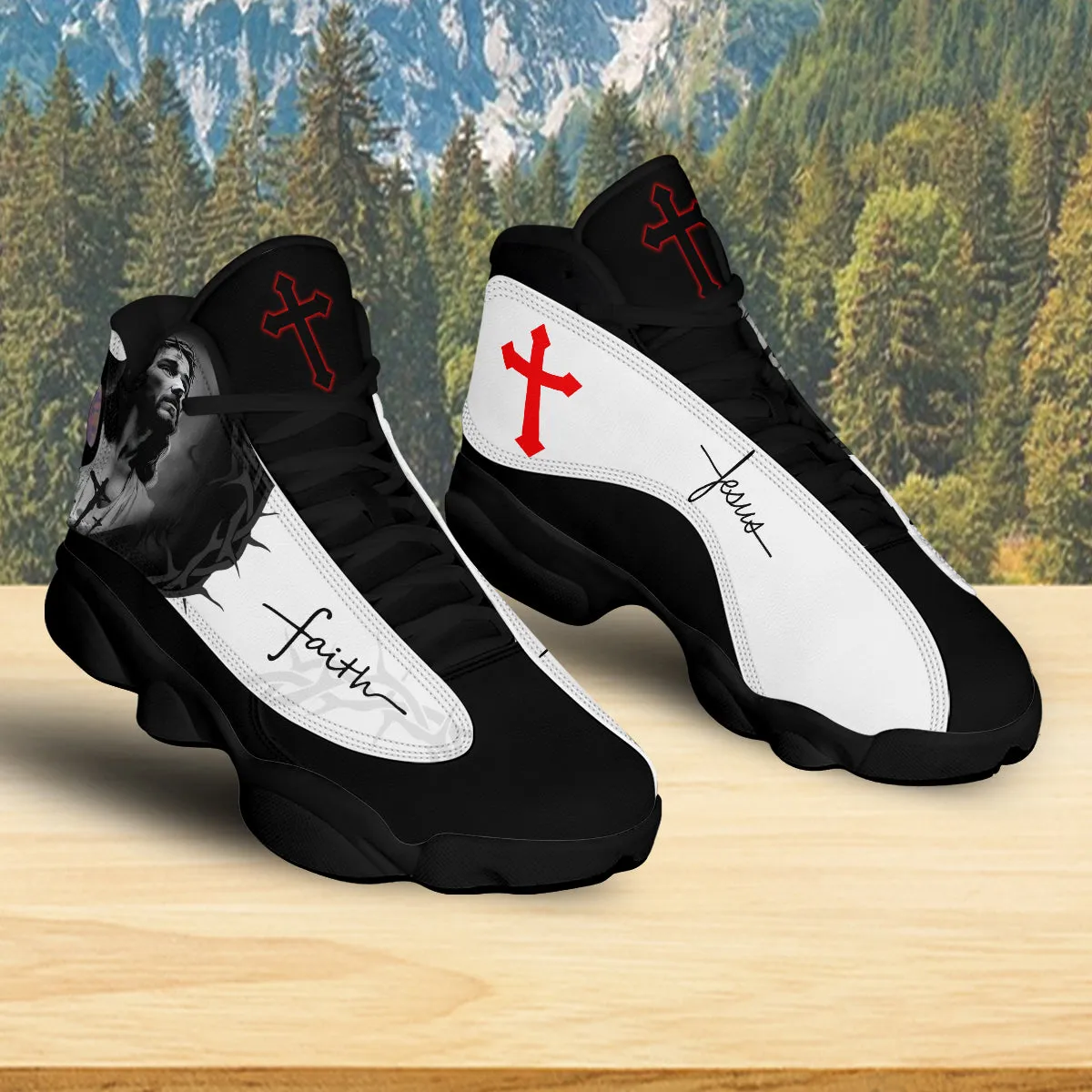 Jesus Art Faith Cross J13 Shoes - Jesus Faith Running Shoes - Christian Unisex J13 Shoes