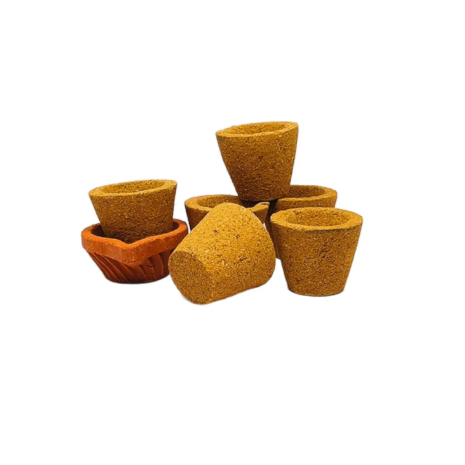 Maa Gauri Empty Sambrani Cup | 100% Natural Sambrani Dhoop with Herbs | Organic and Natural Hand-Made Mini Cups (Pack of 1, 50Pcs)