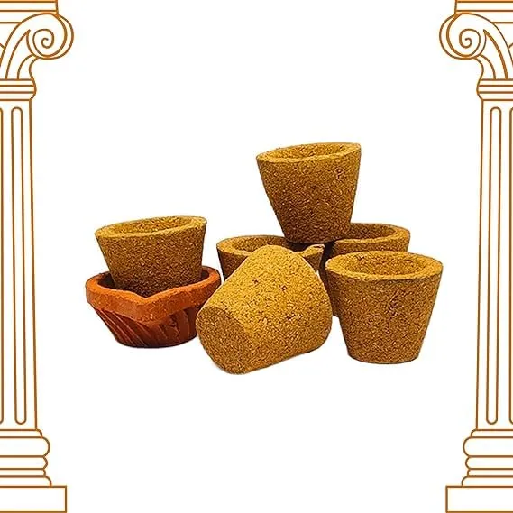 Maa Gauri Empty Sambrani Cup | 100% Natural Sambrani Dhoop with Herbs | Organic and Natural Hand-Made Mini Cups (Pack of 1, 50Pcs)