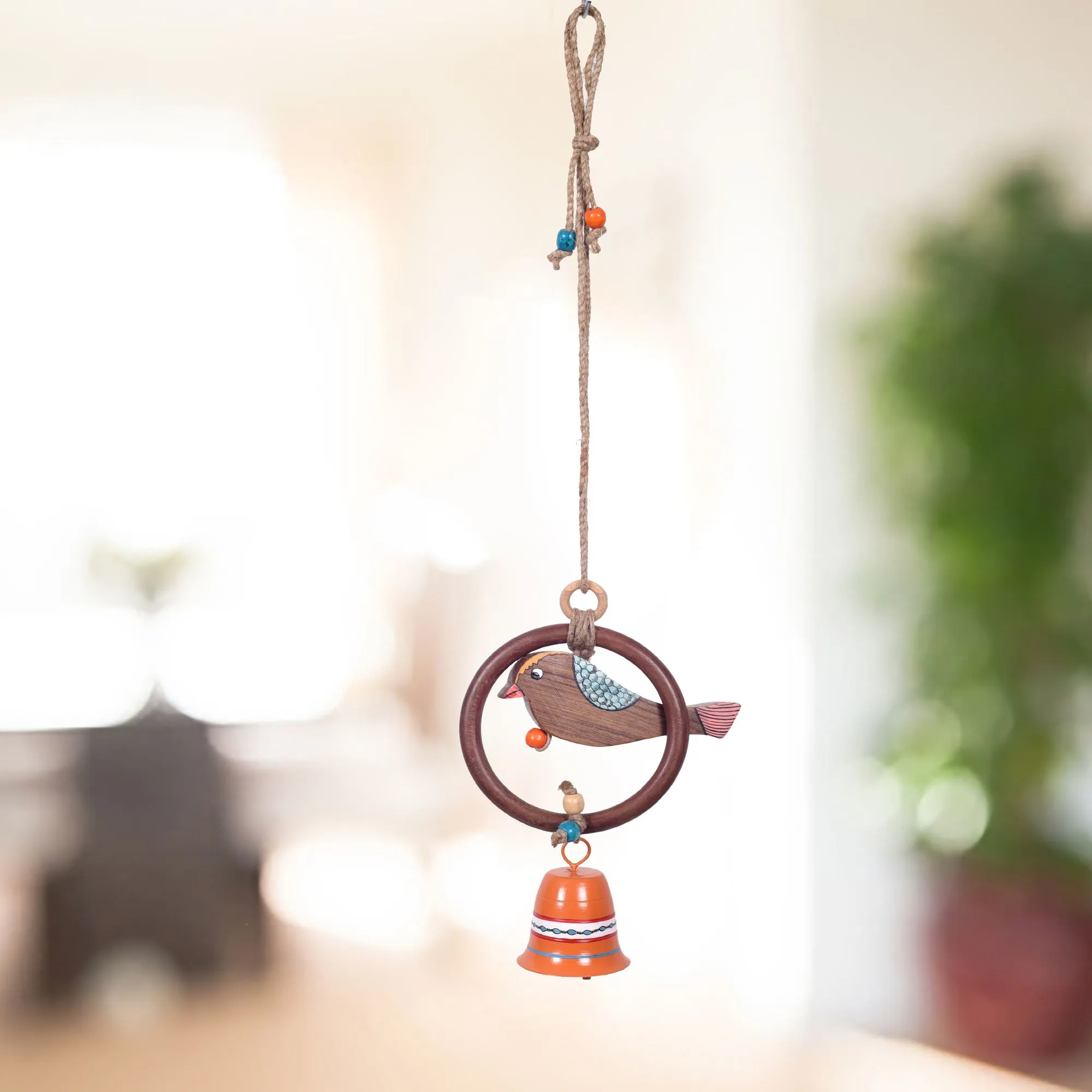 Nature'S Melody Wooden Bird Windchime (4.5x5x21)