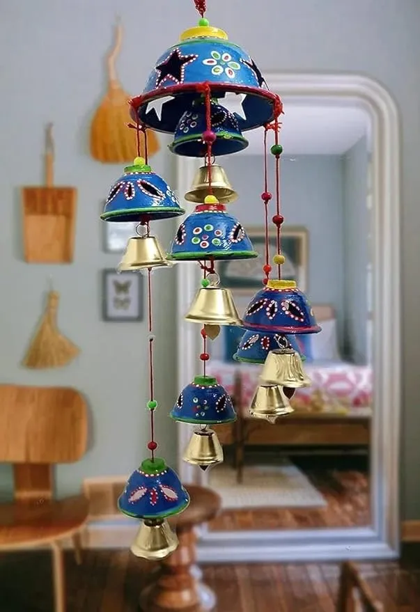 PANCHOLI UNIQUE Rajasthani Decorative Hanging Wind Chimes for Home, Office,Outdoor, Leaving Room Decor