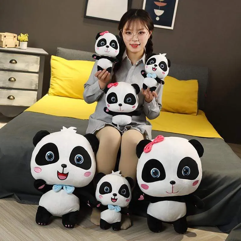 Plush Toys Animal Baby Kawai Plushie Birthday Gift Soft Funny Peluch Dolls Panda Pillows For Sofa Household Flik Blue Smiley