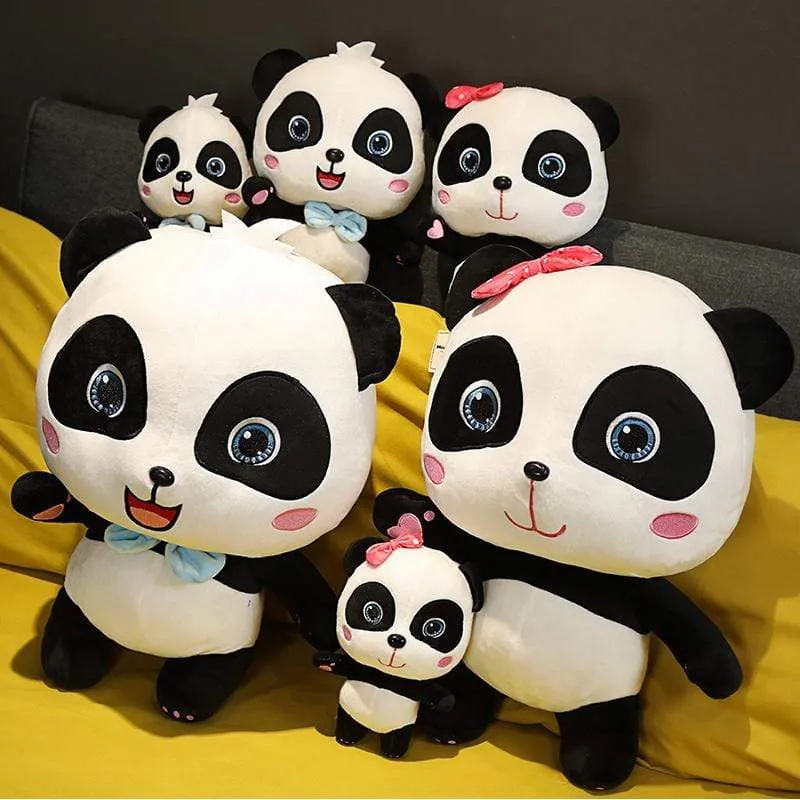 Plush Toys Animal Baby Kawai Plushie Birthday Gift Soft Funny Peluch Dolls Panda Pillows For Sofa Household Flik Blue Smiley